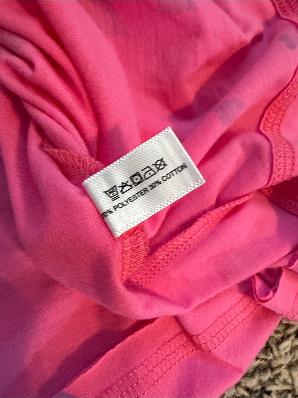 Lisa Todd Pink Tee with Purple Heart Pattern - Picture 7 of 7